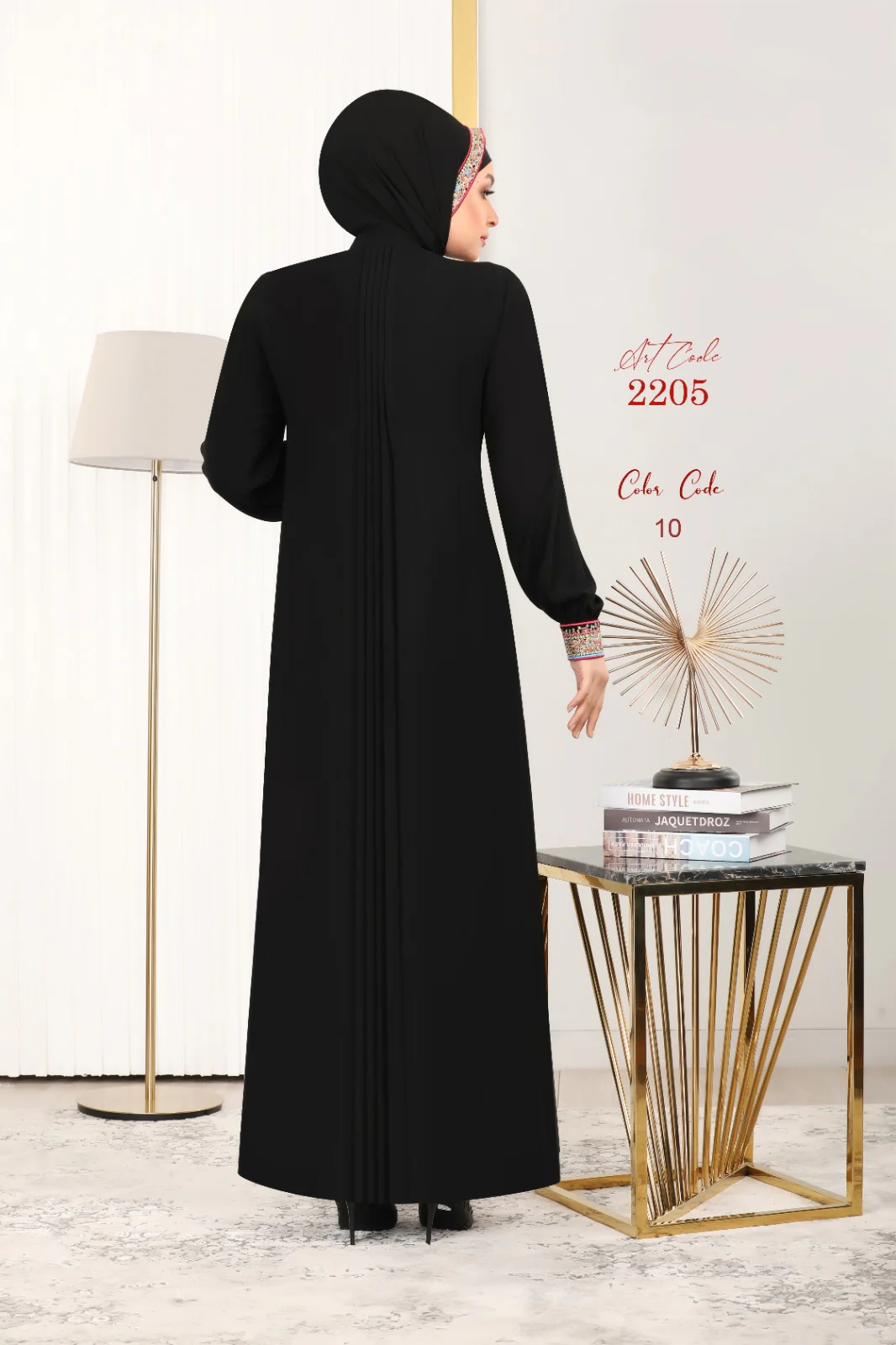 Abaya 201-Black - Image 4