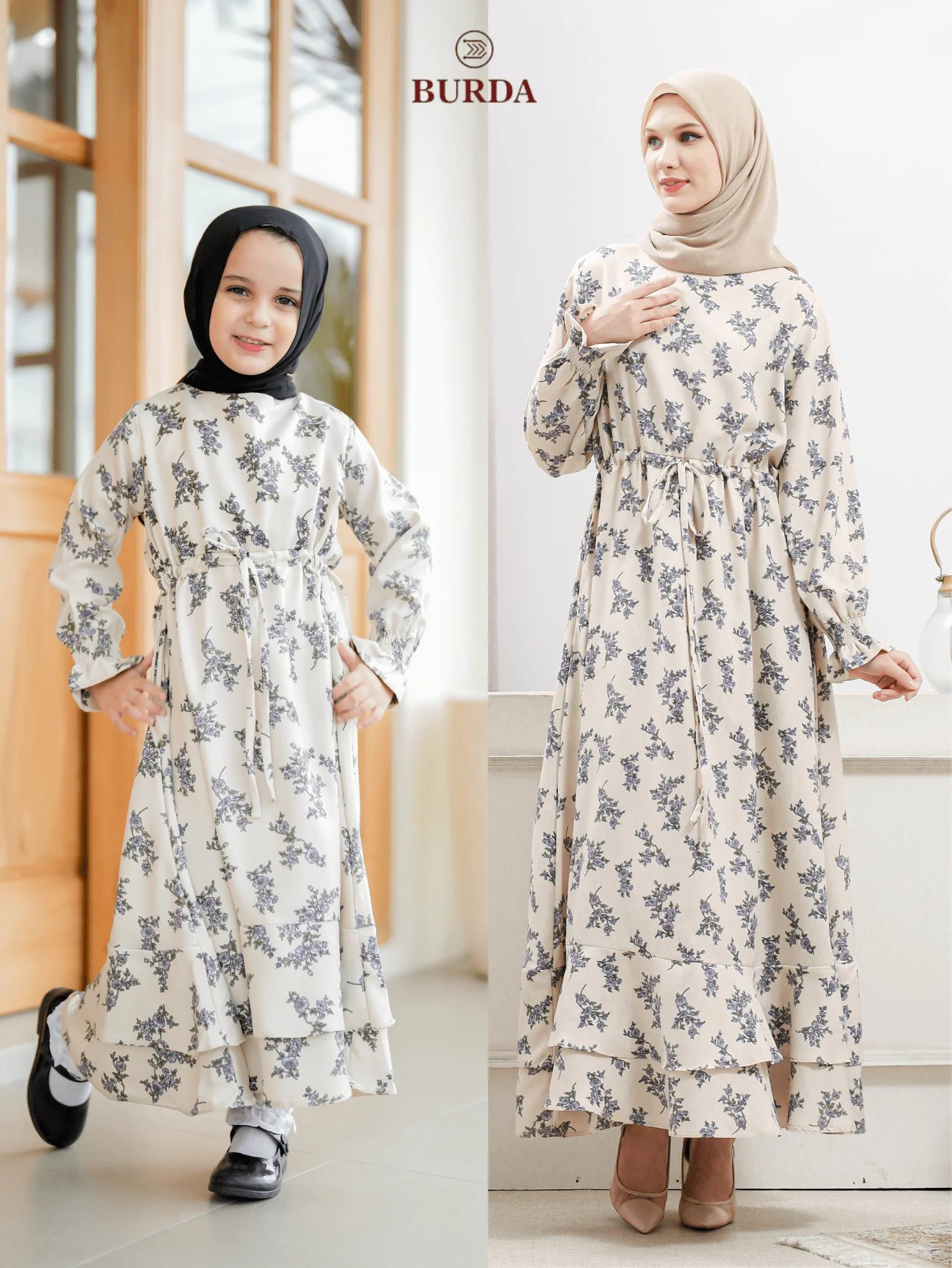 Kid's Bone Floral Dress - Image 13