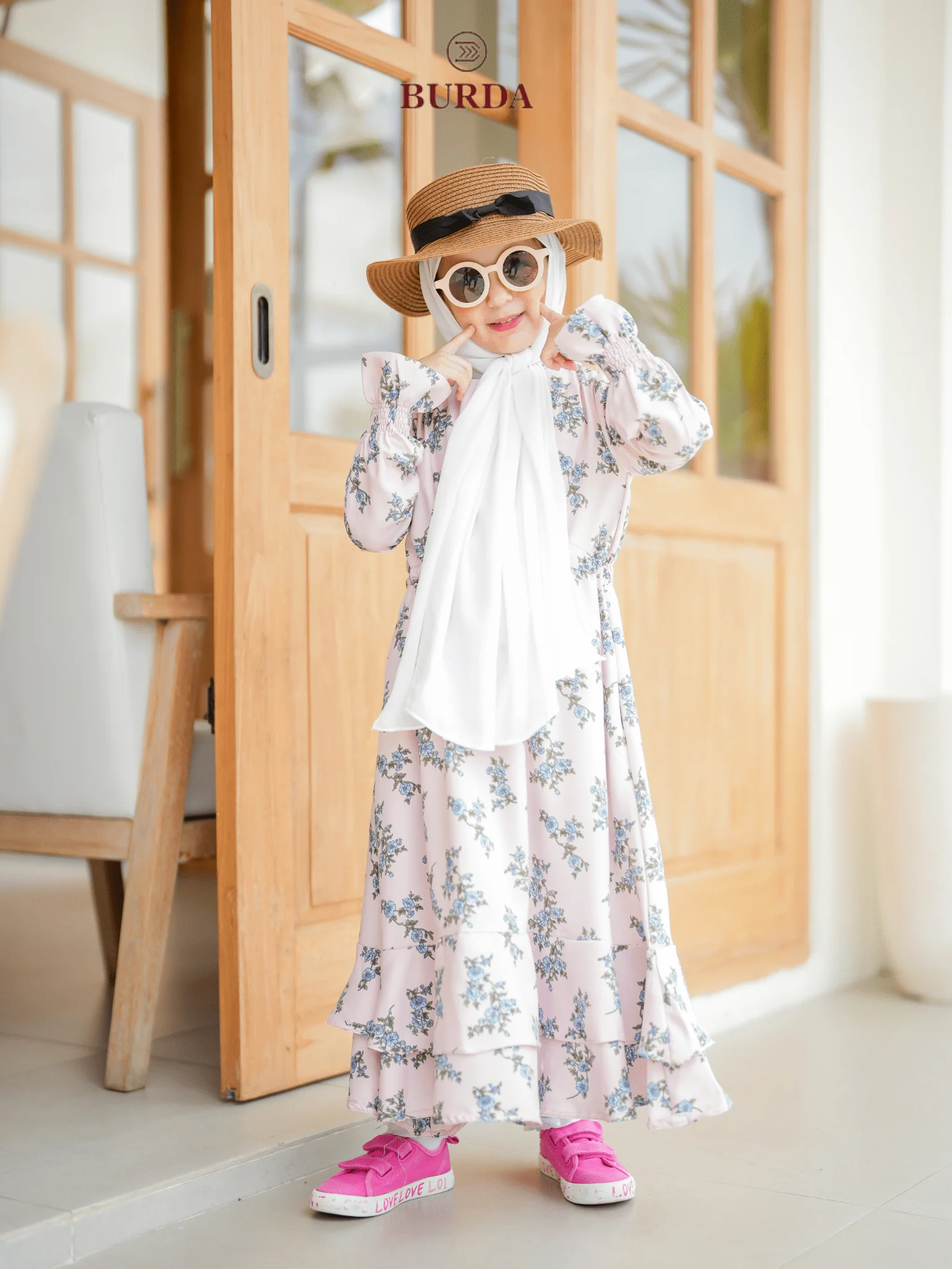 Kid's Pearl Floral Dress - Image 12