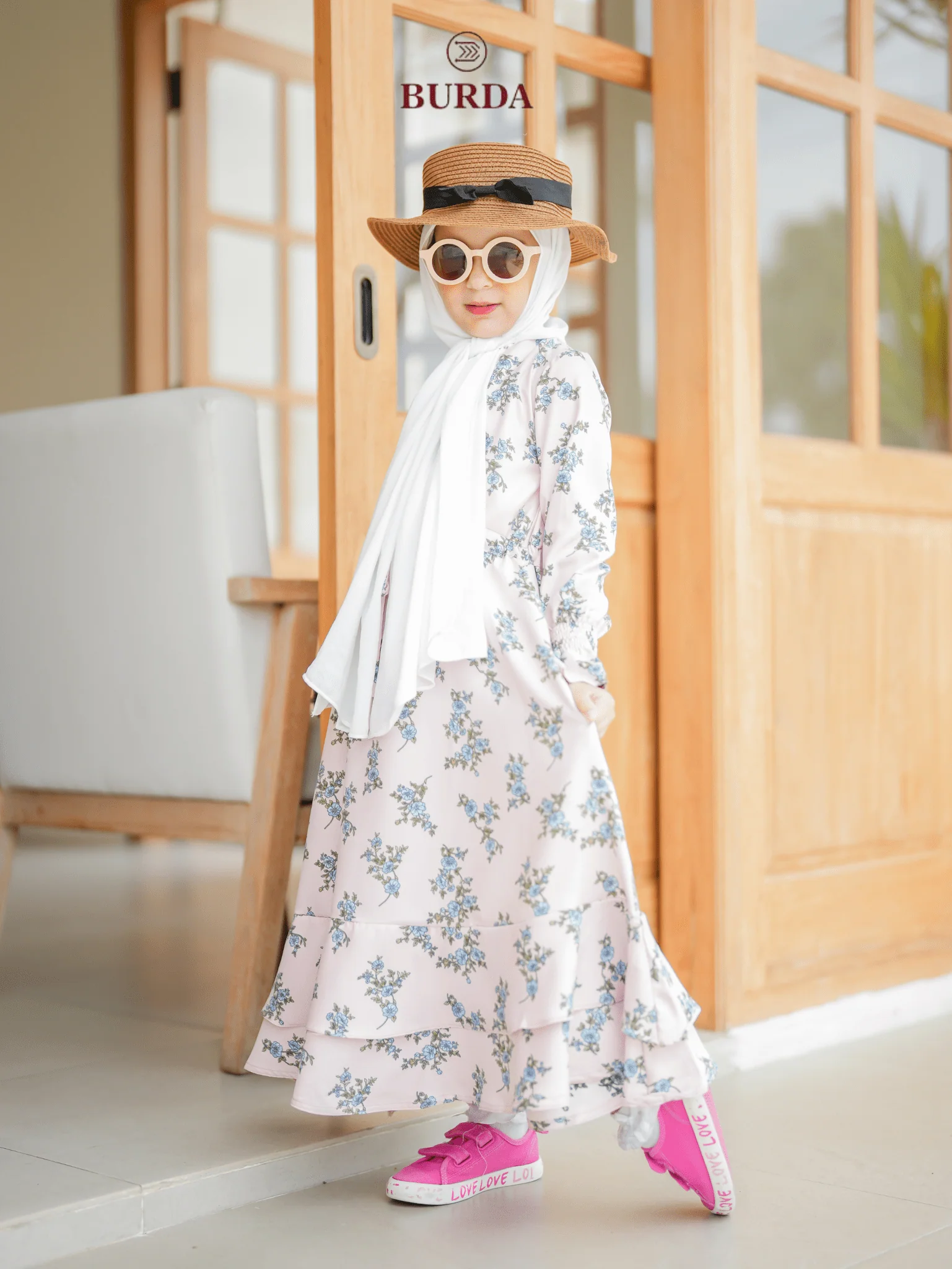 Kid's Pearl Floral Dress - Image 4