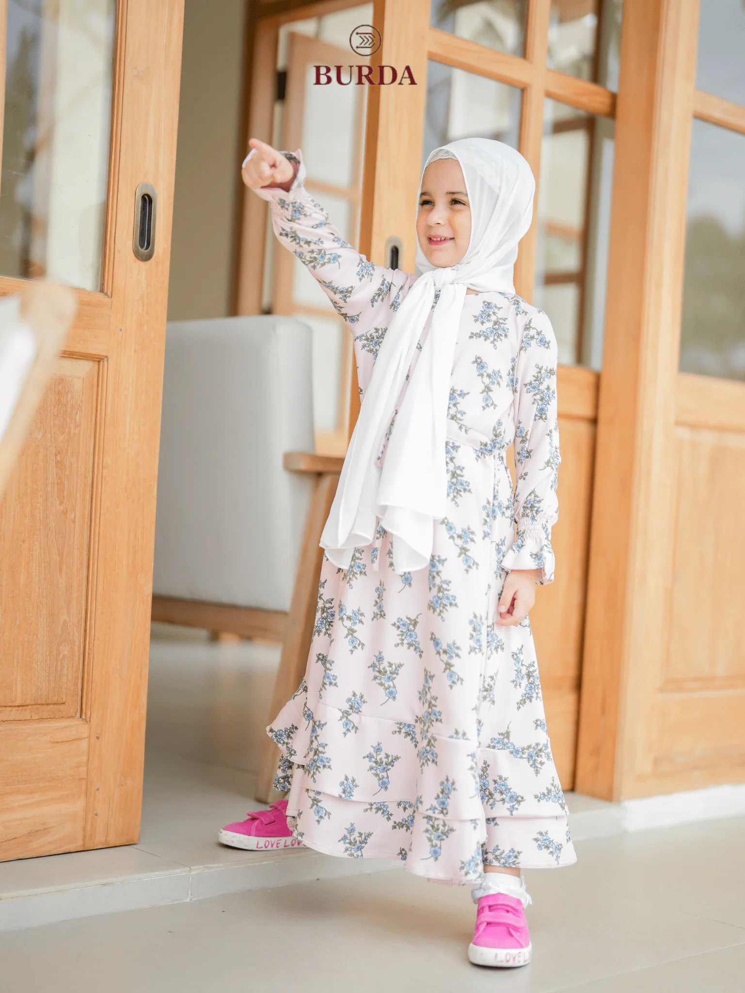 Kid's Pearl Floral Dress - Image 6