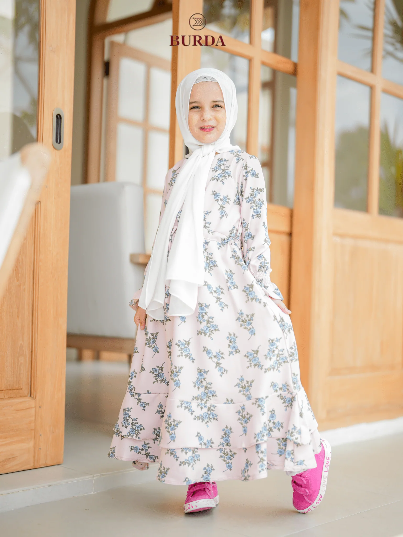Kid's Pearl Floral Dress - Image 7