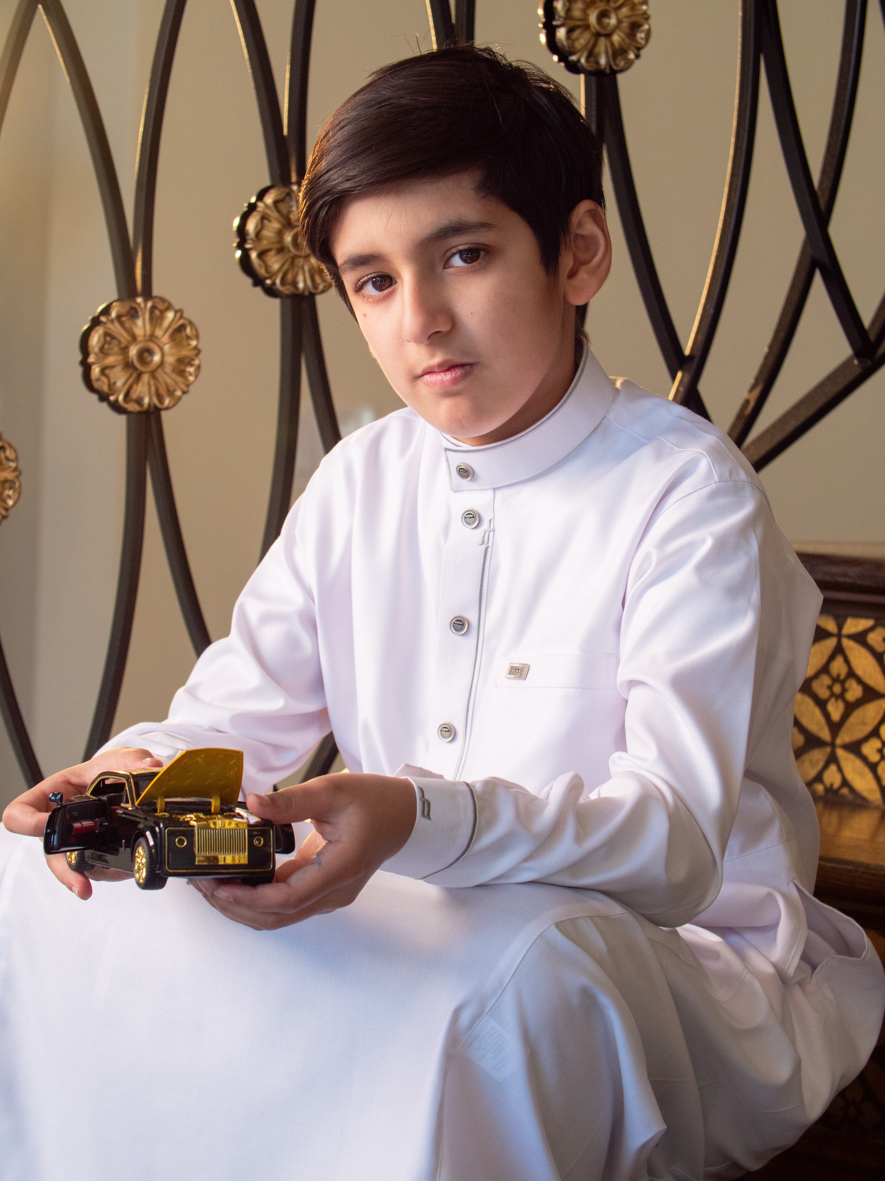 Kids Premium Thobe 114B White - Image 4