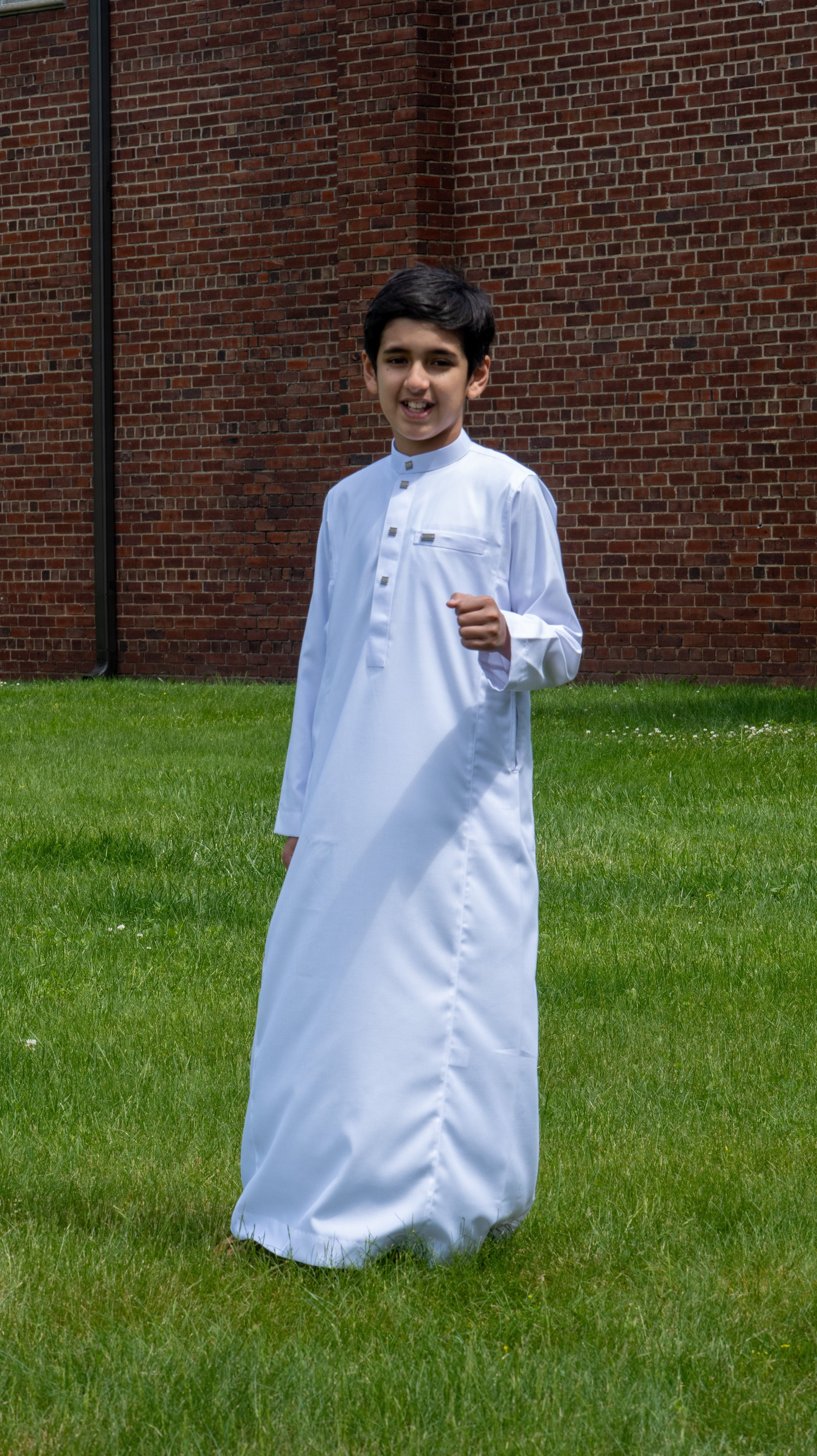 Kids Thobe 110D White - Image 5