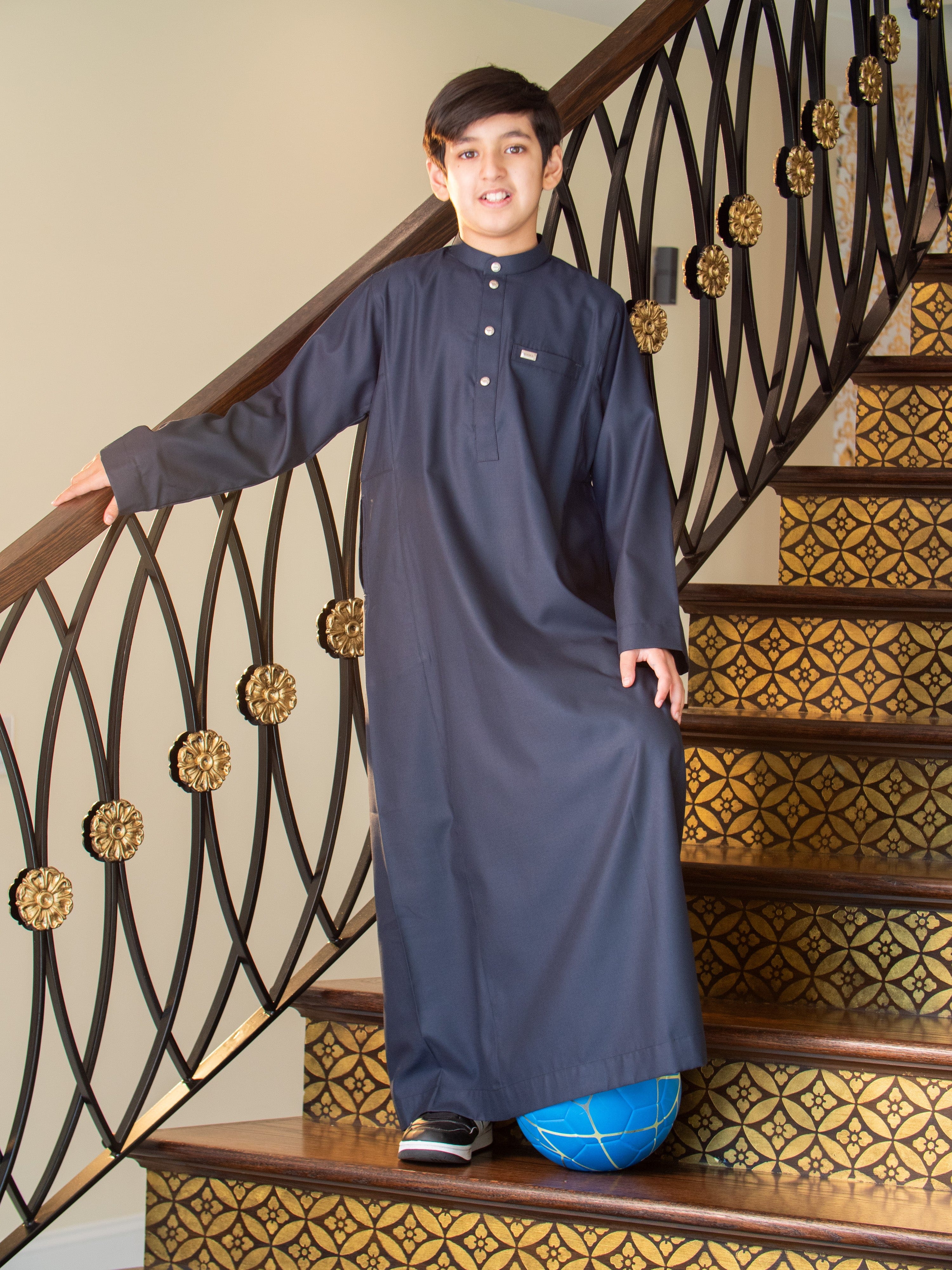 Kids Thobe 110B Navy Blue - Image 3