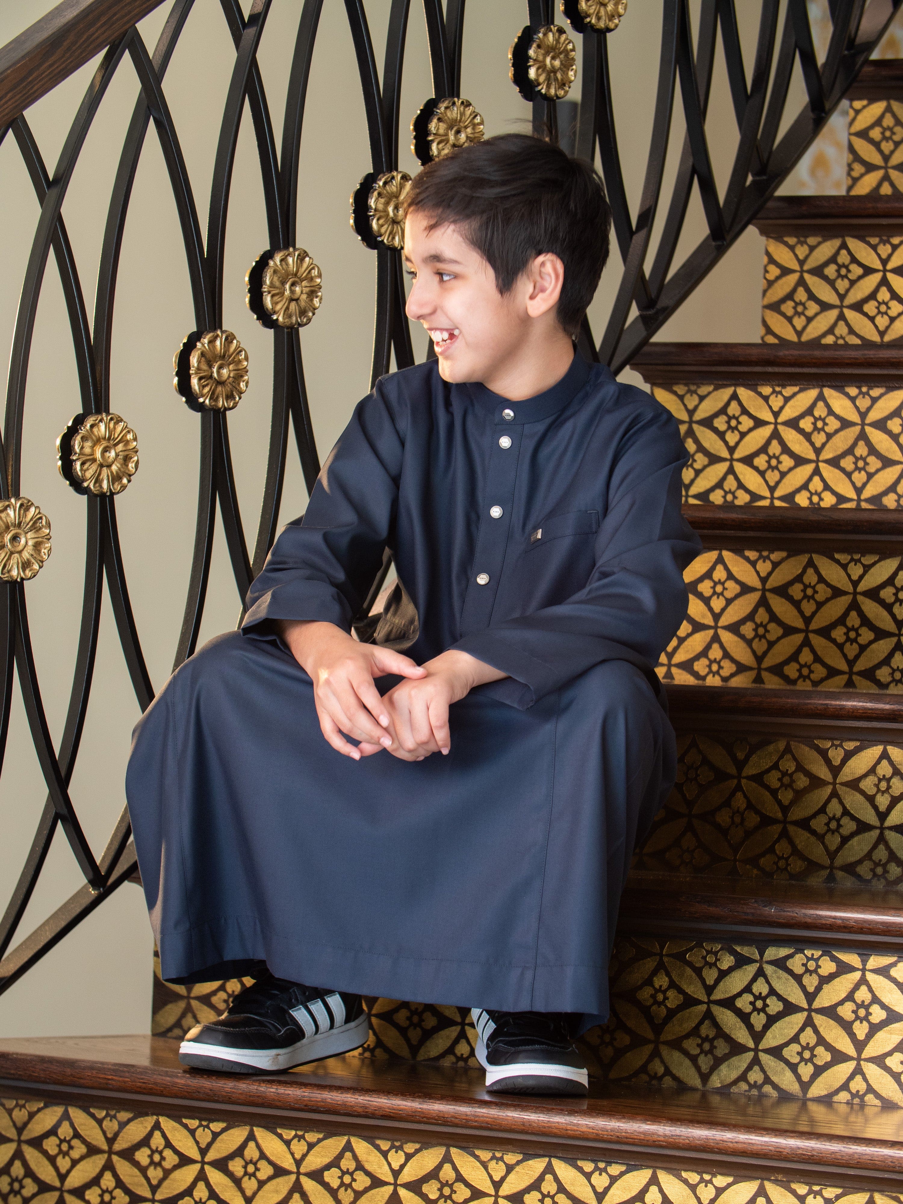 Kids Thobe 110B Navy Blue - Image 5