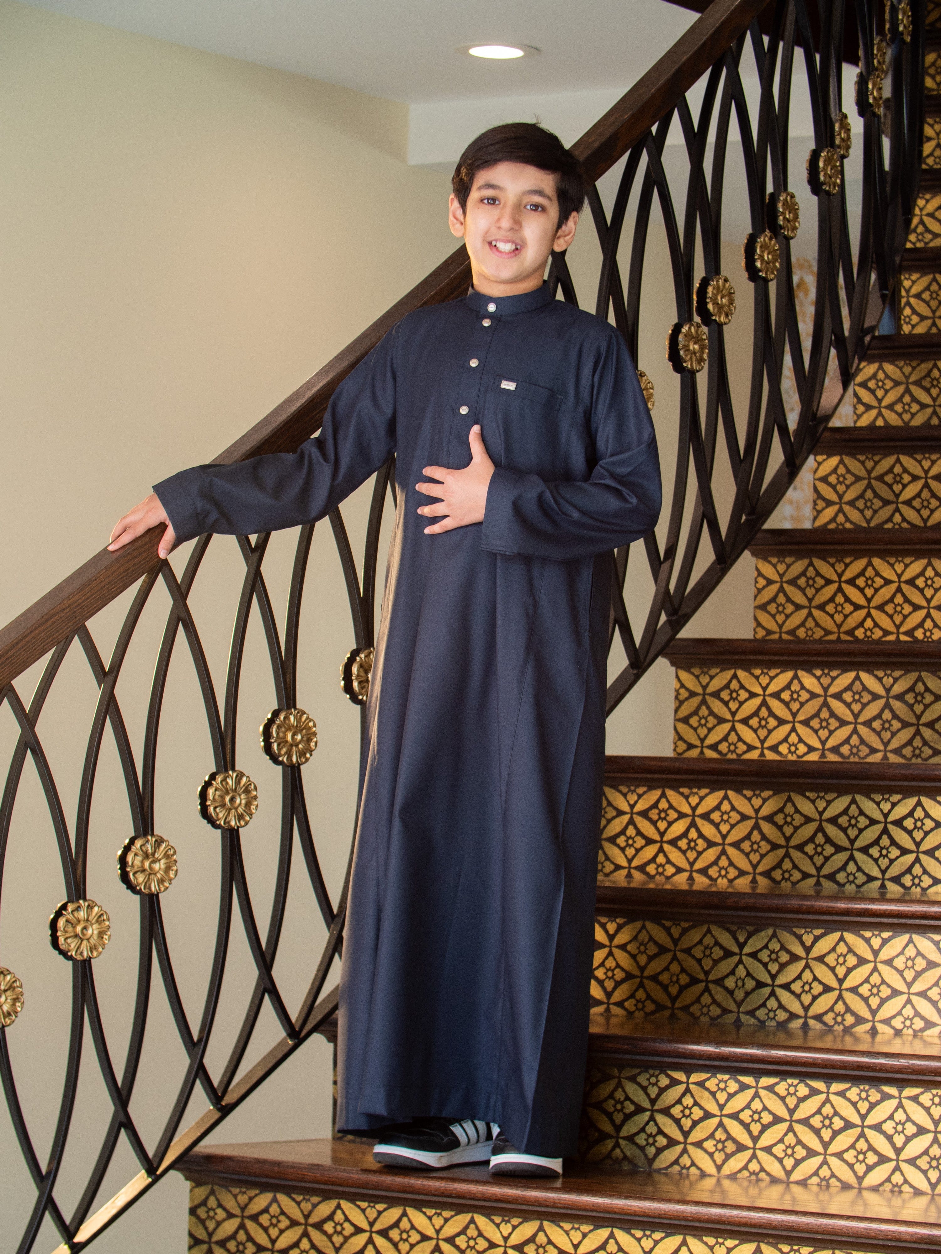 Kids Thobe 110B Navy Blue - Image 7