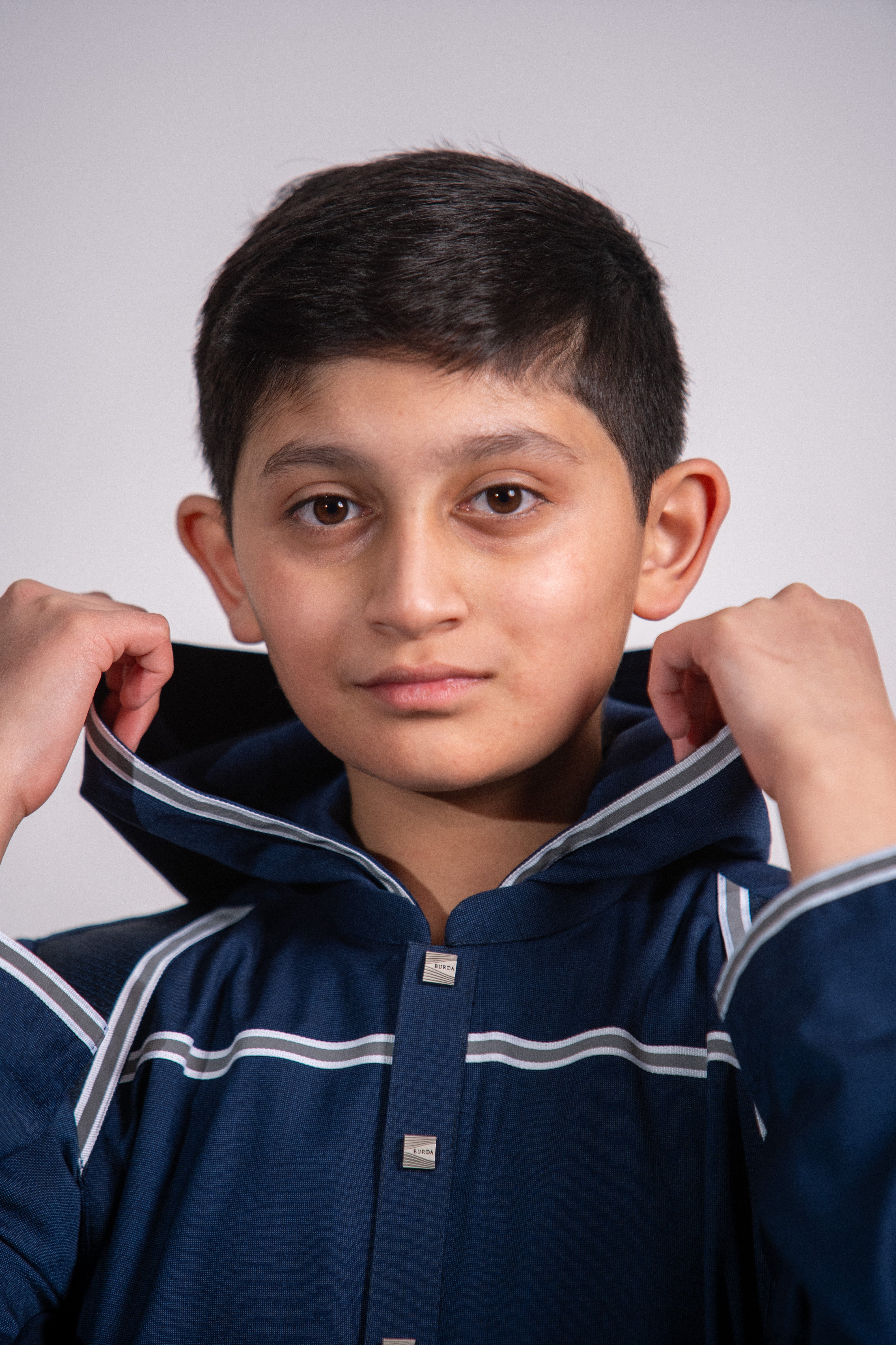 Kids Premium Thobe 209 Navy - Image 6
