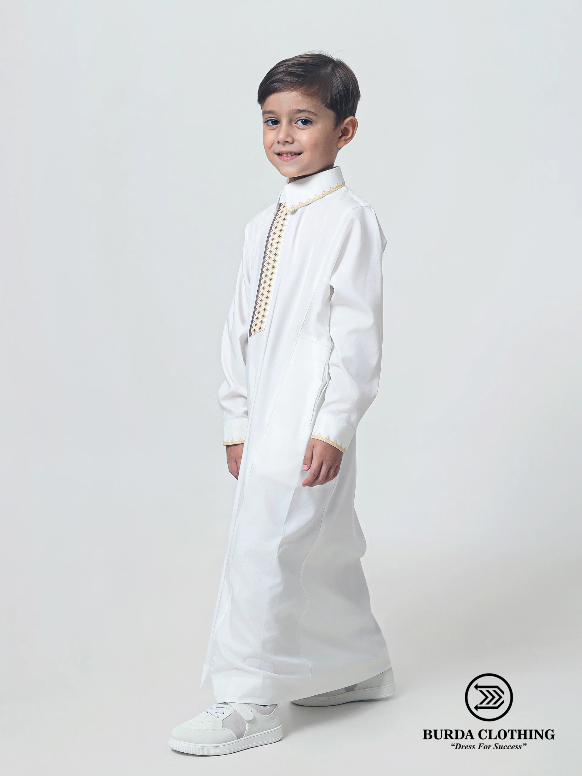 Kids Thobe 302 Off White - Image 3