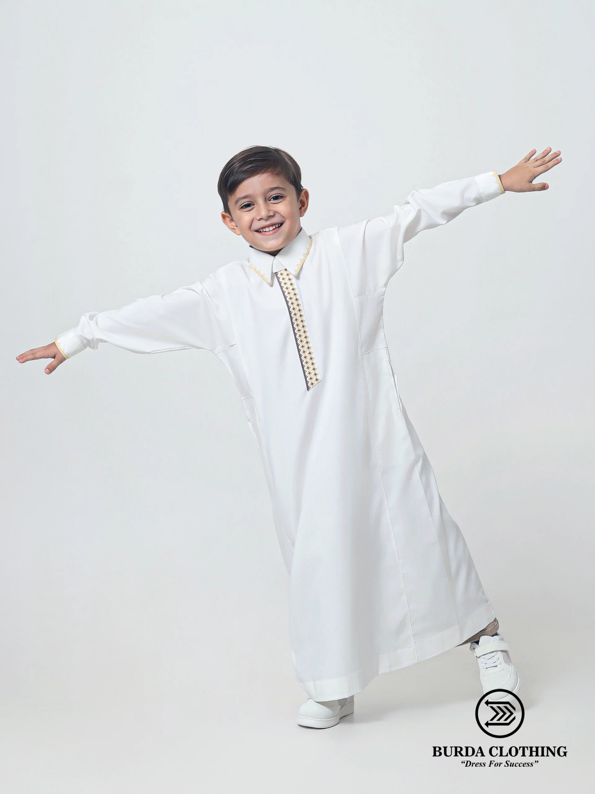 Kids Thobe 302 Off White - Image 5