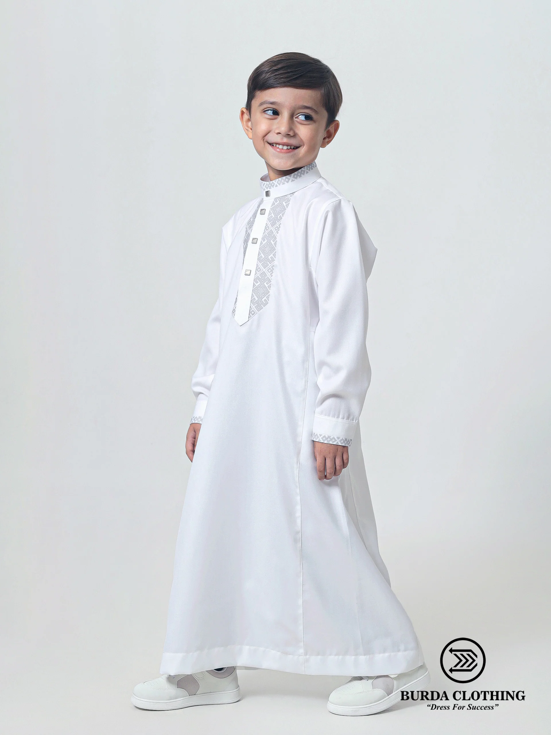Kids Thobe 313 White - Image 5