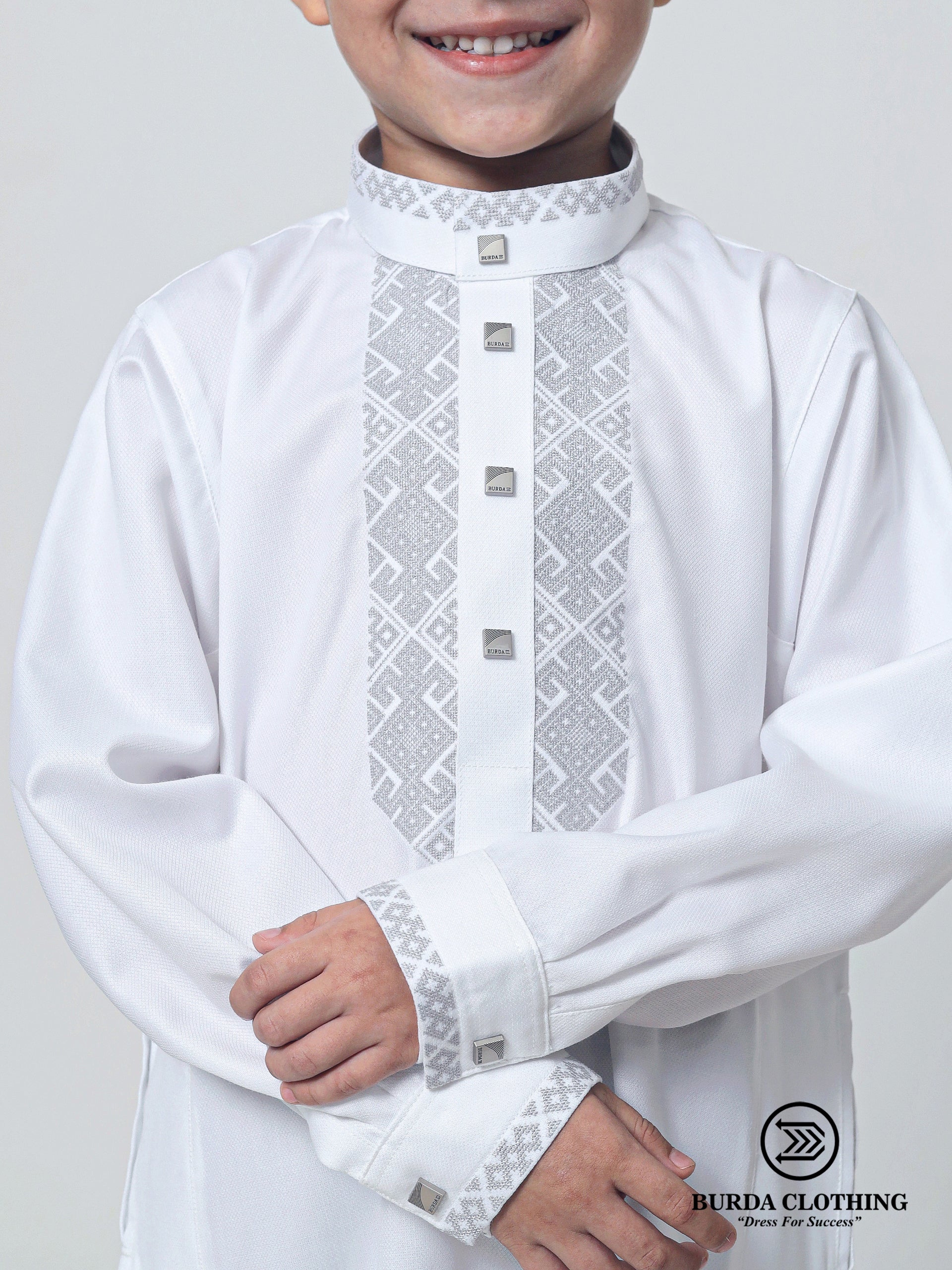 Kids Thobe 313 White - Image 6