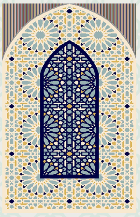 Medina Prayer Rug / Carpet By MADA Curve 0365-Cream - Image 3