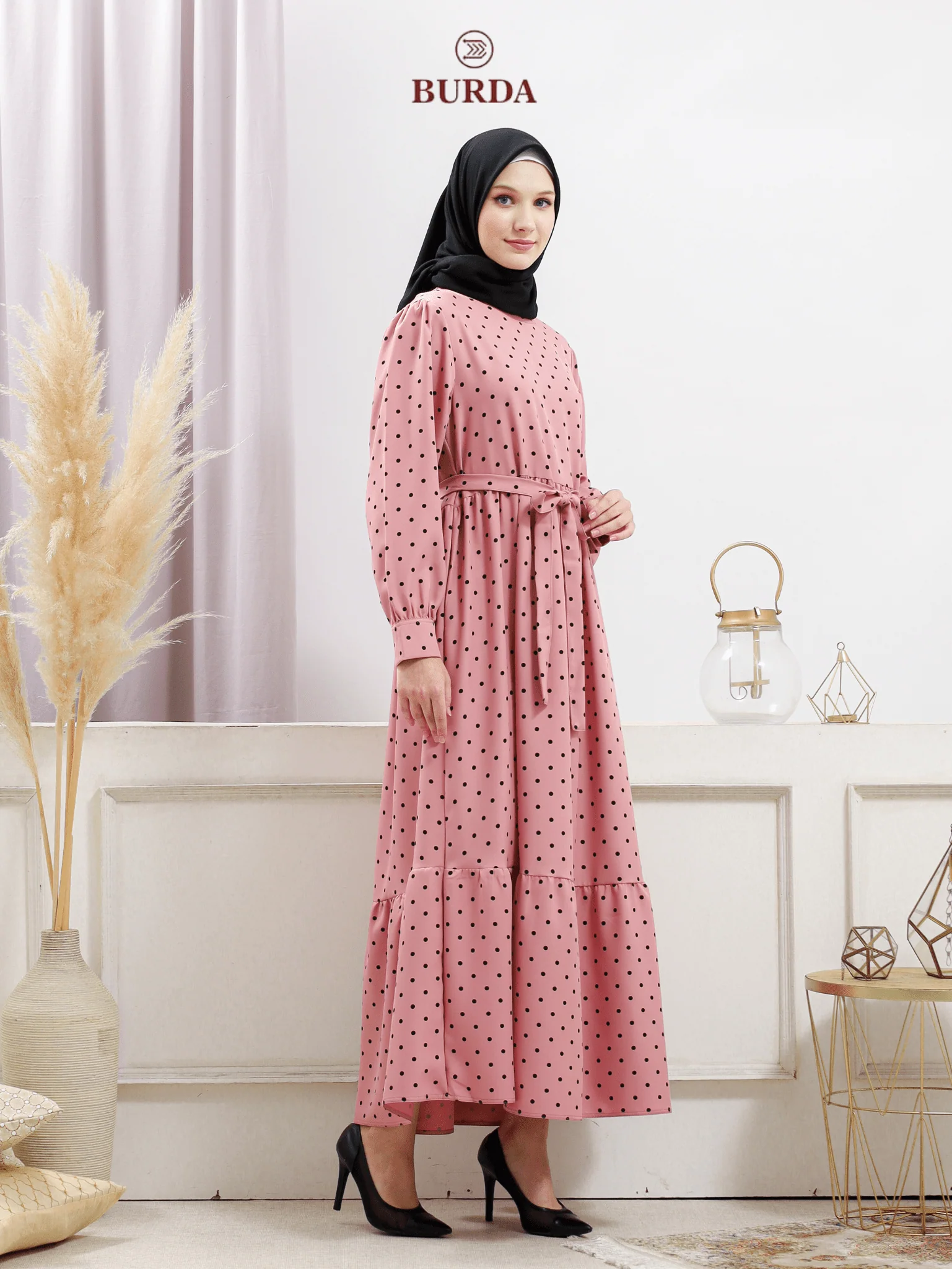 Women's Pink Polka Dot Dress - Image 10