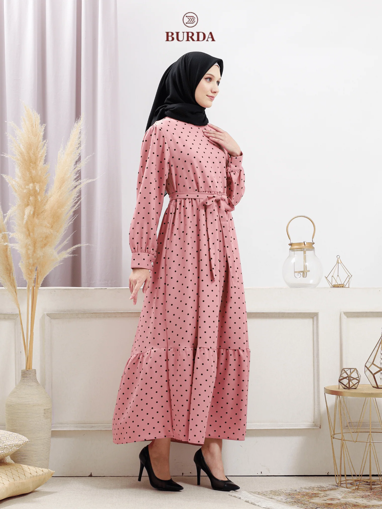 Women's Pink Polka Dot Dress - Image 11