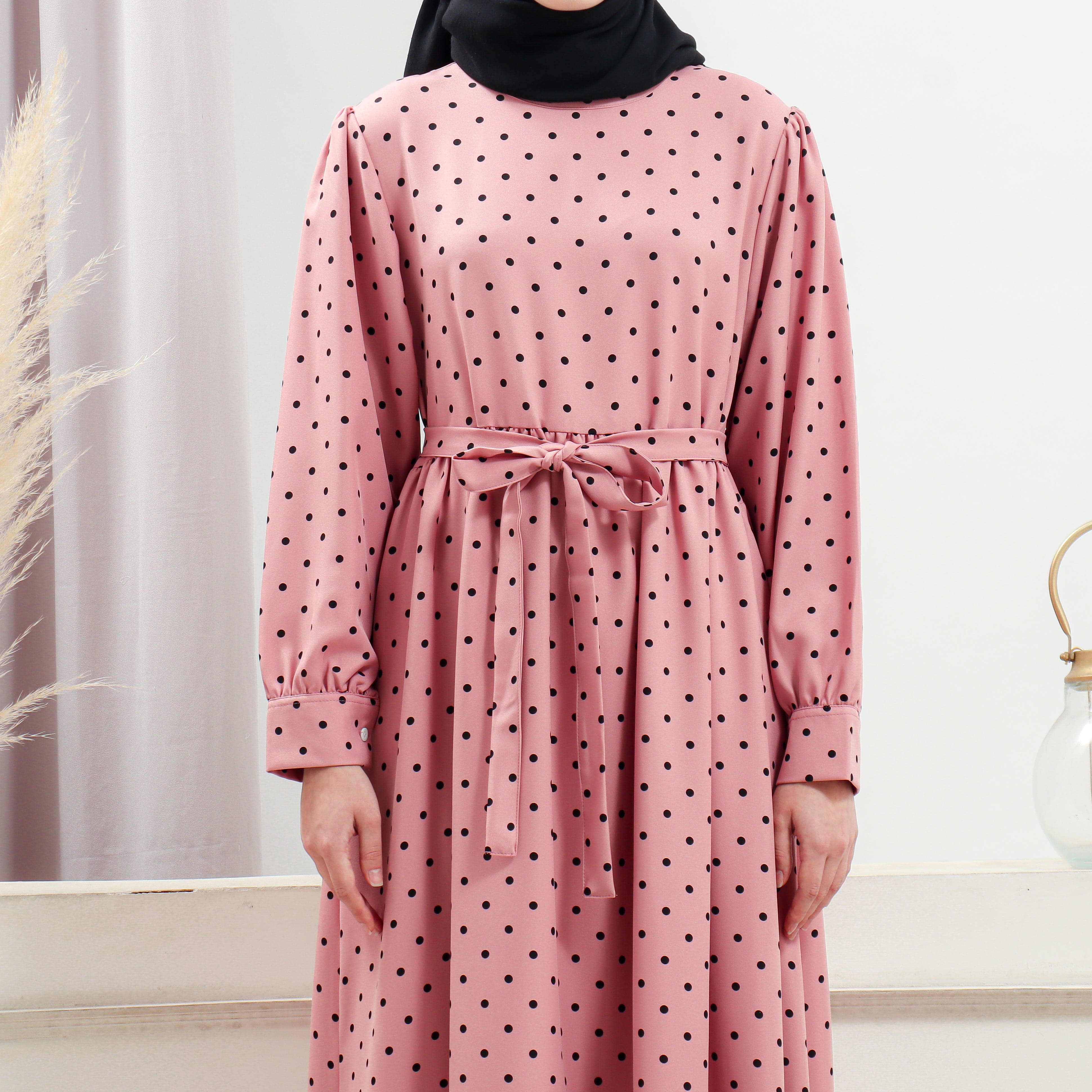 Women's Pink Polka Dot Dress - Image 12