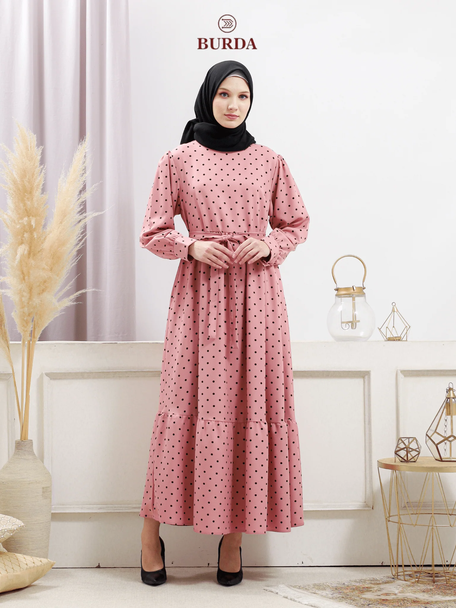 Women's Pink Polka Dot Dress - Image 3