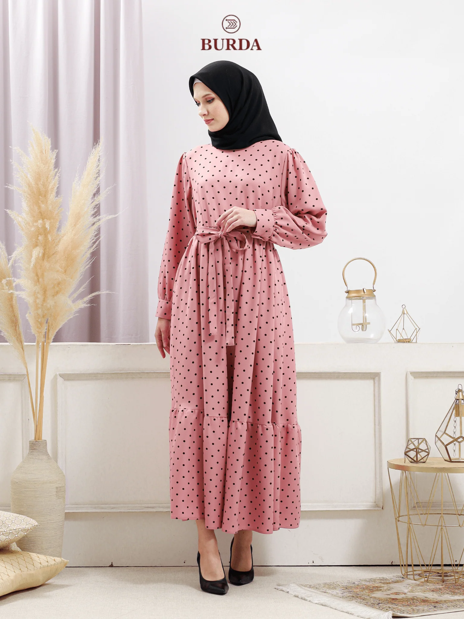 Women's Pink Polka Dot Dress - Image 4