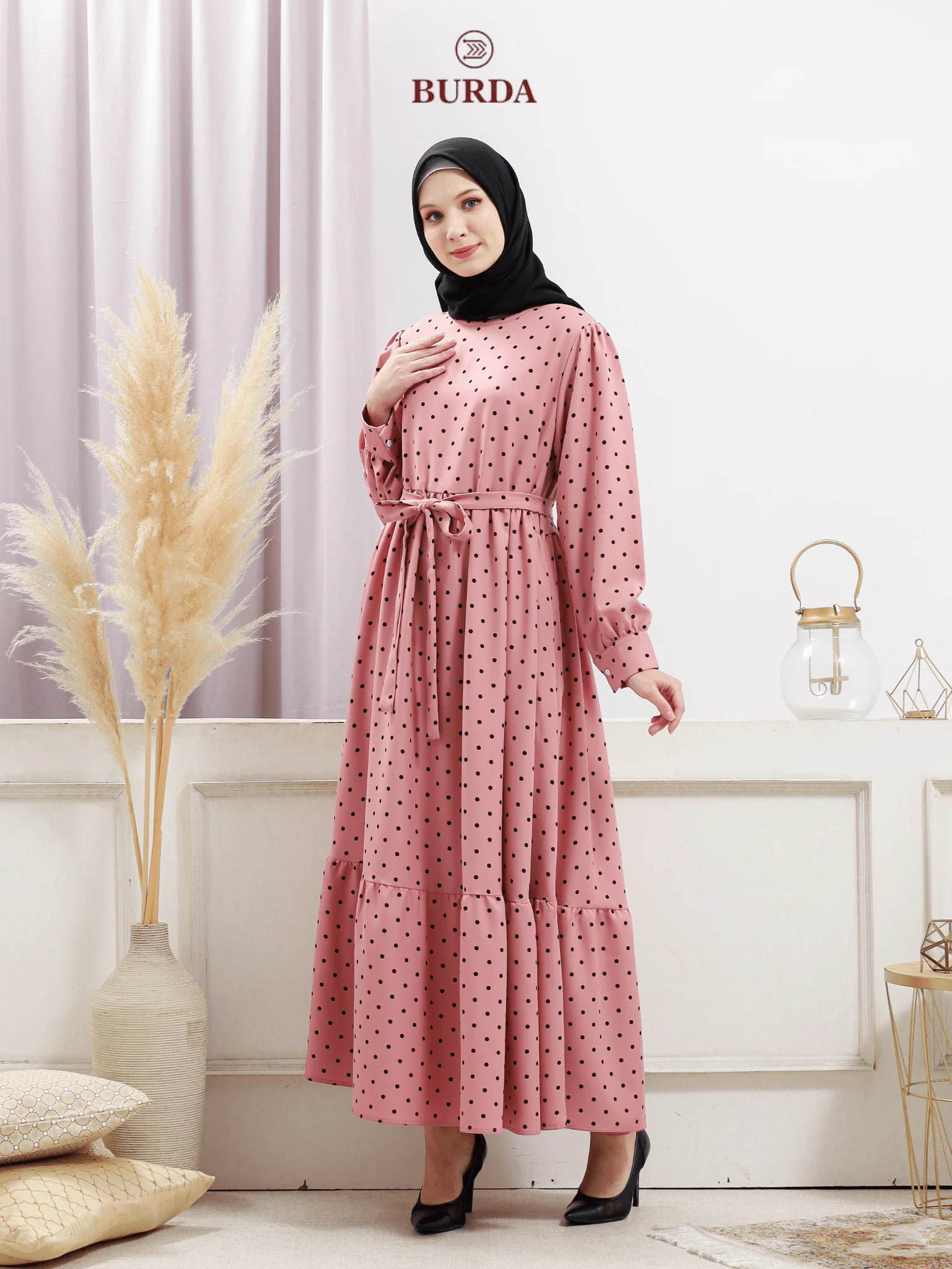 Women's Pink Polka Dot Dress - Image 8
