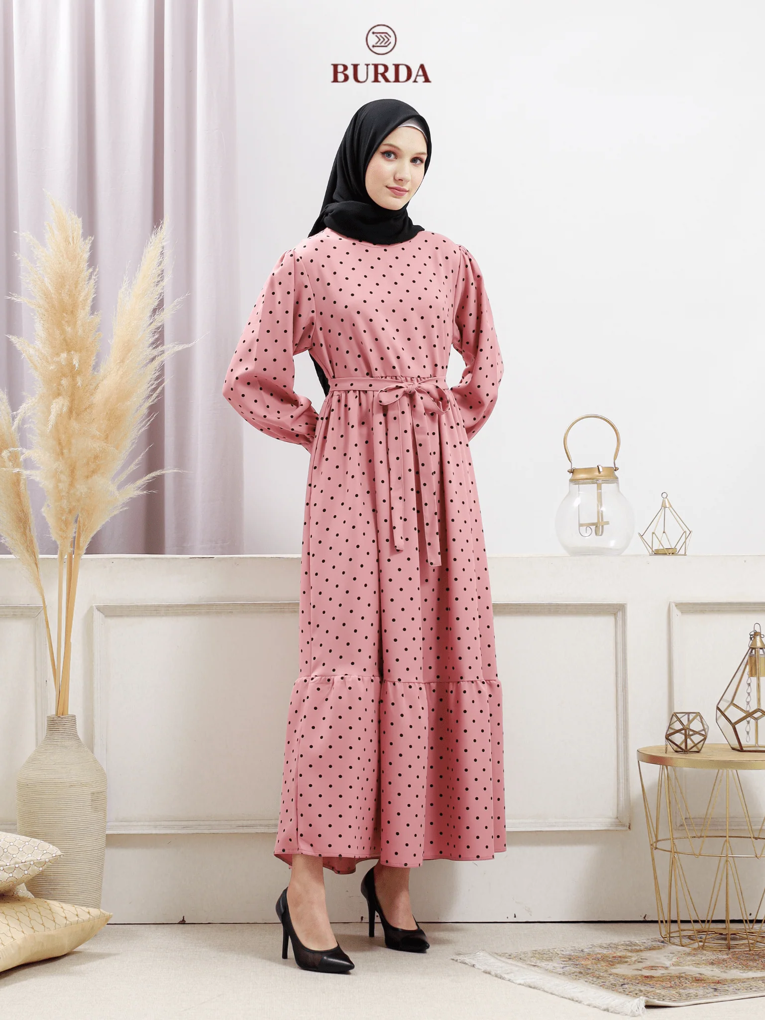 Women's Pink Polka Dot Dress - Image 9