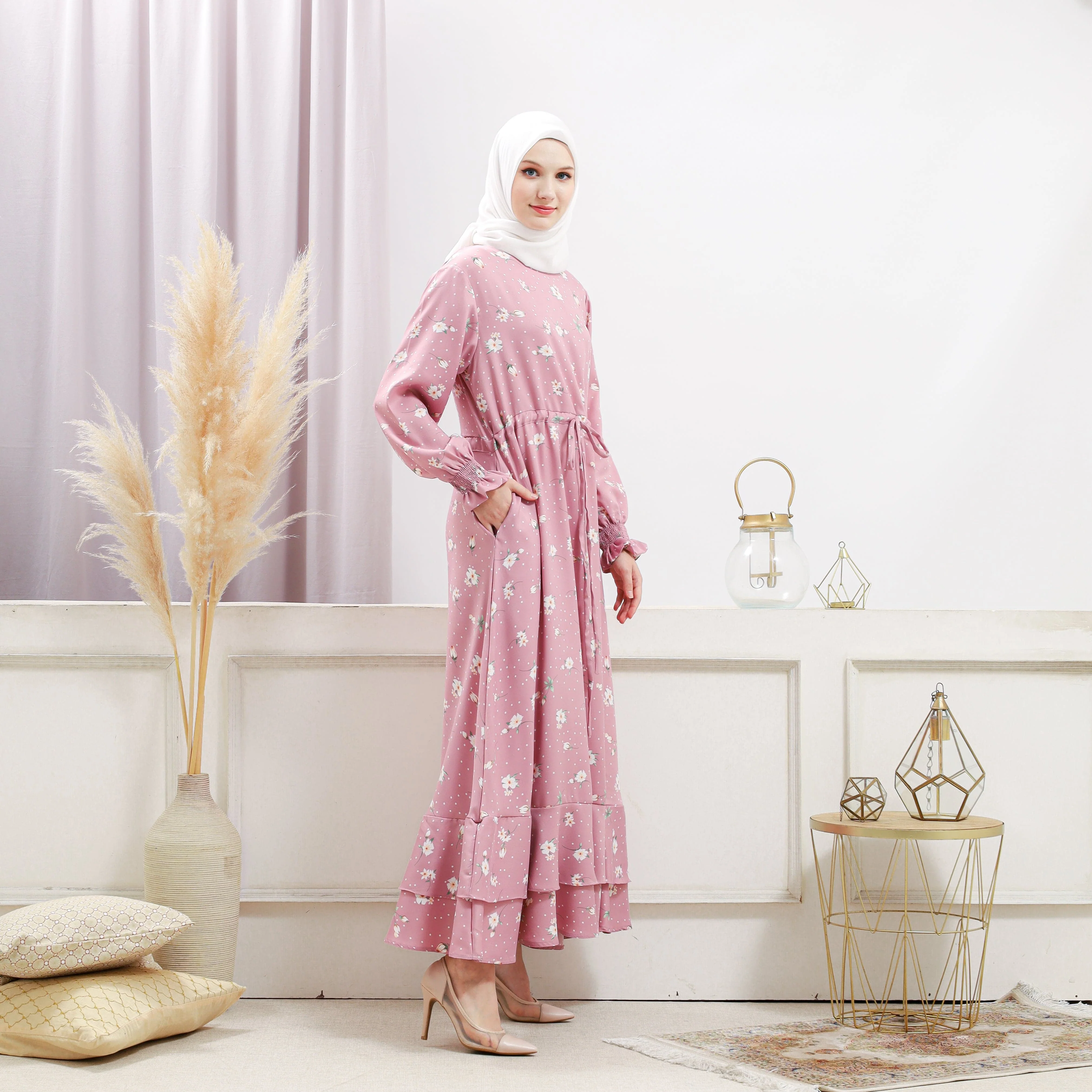 Women's Pink Floral Dress - Image 11