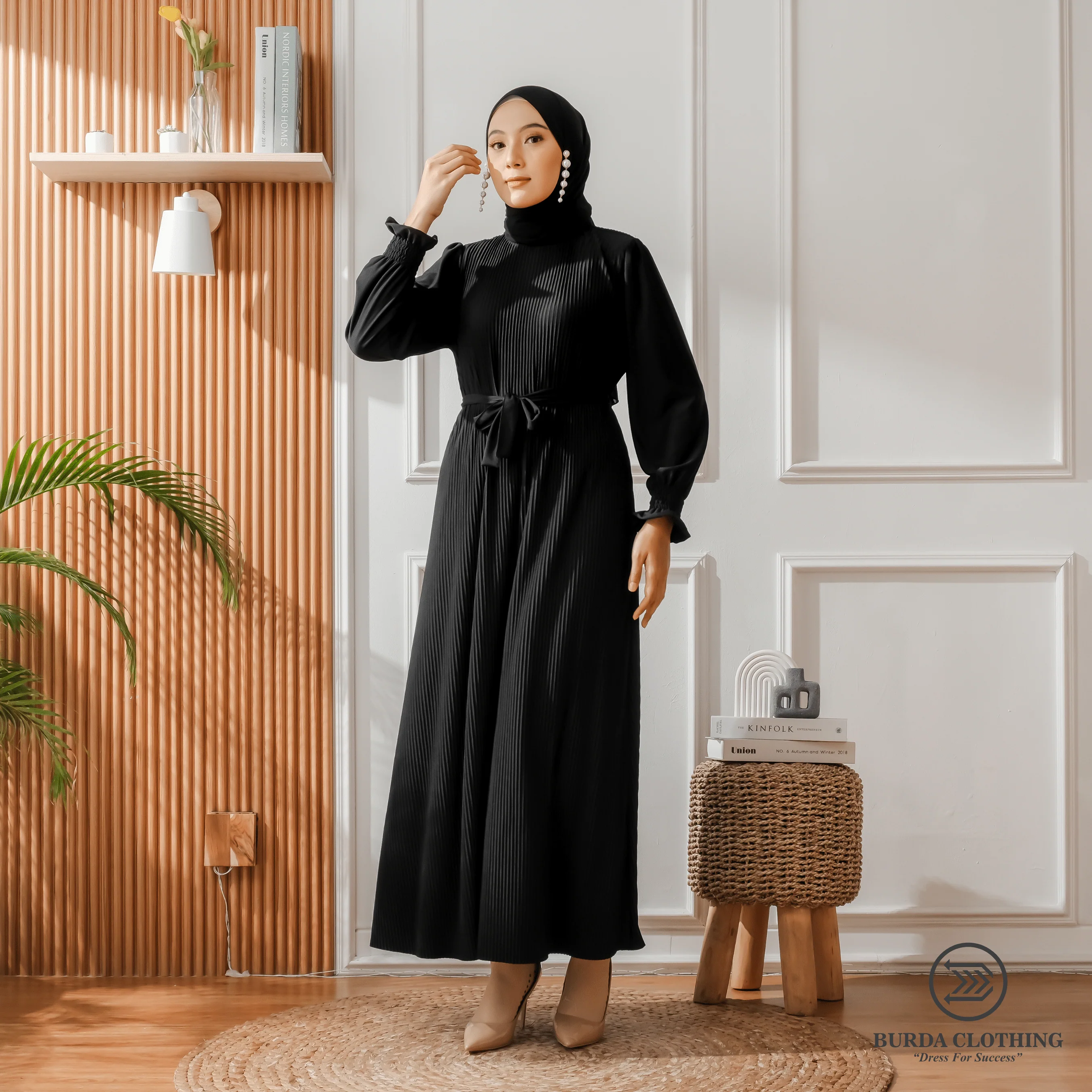 Women's Plain Dress Black - Image 15