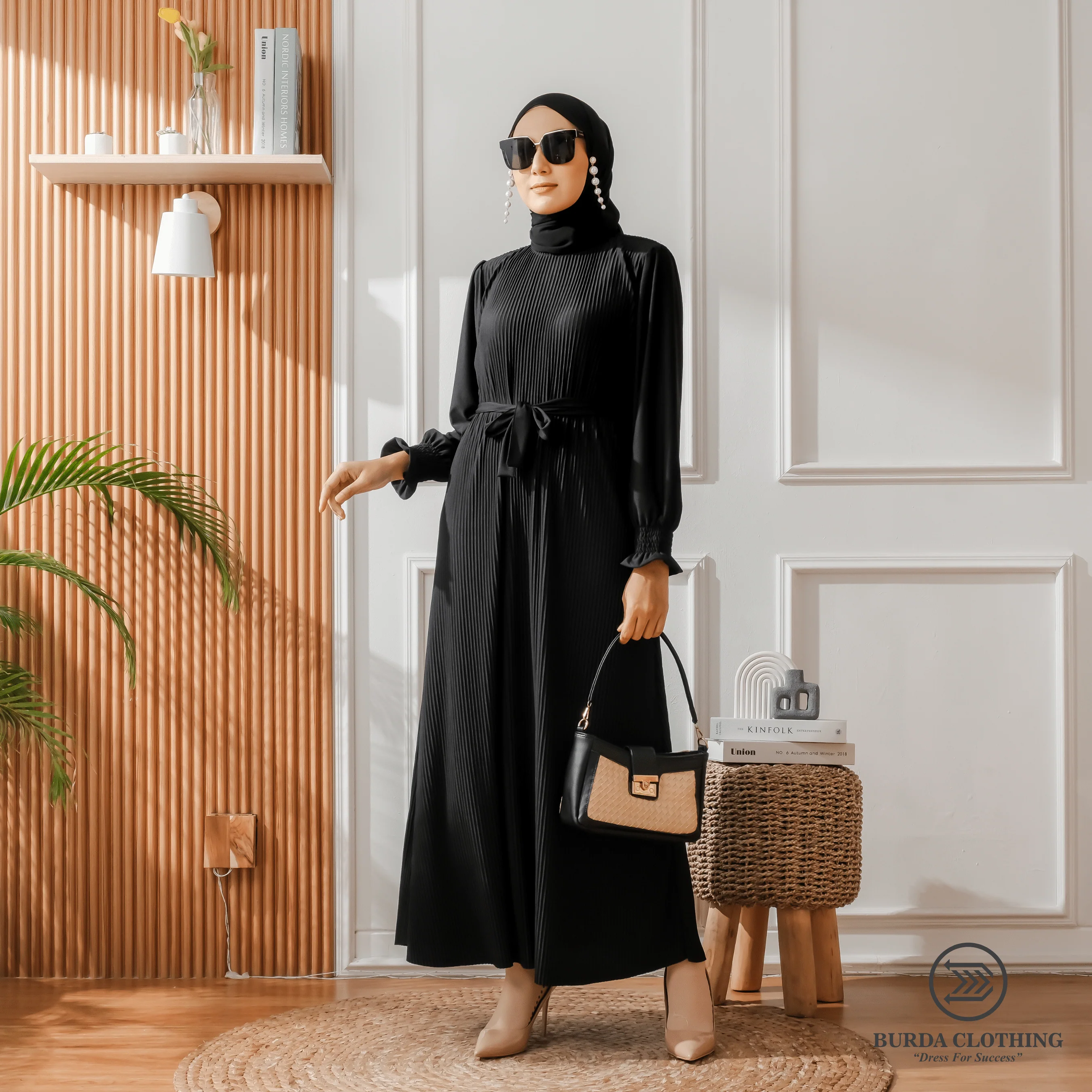 Women's Plain Dress Black - Image 5