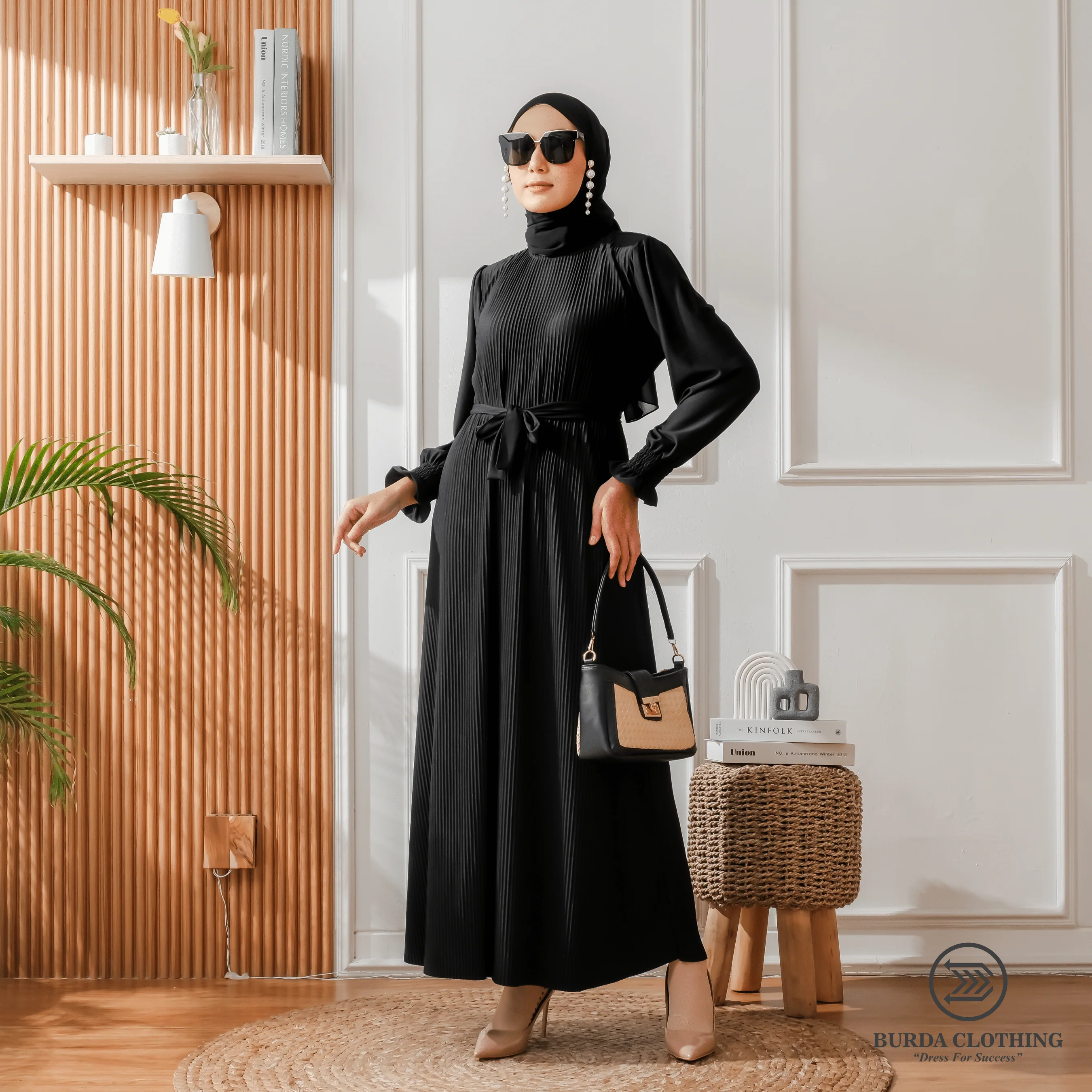 Women's Plain Dress Black - Image 7