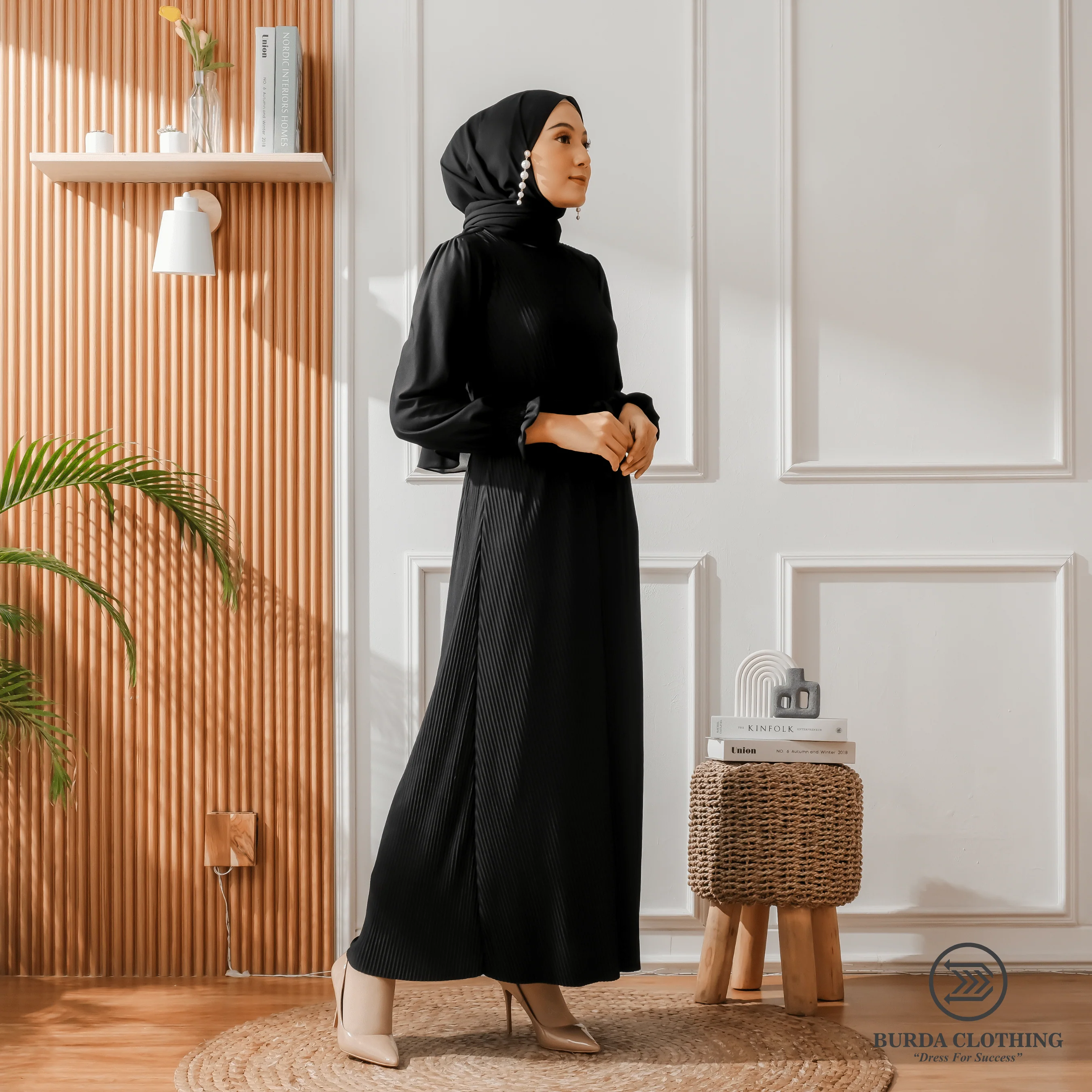 Women's Plain Dress Black - Image 9