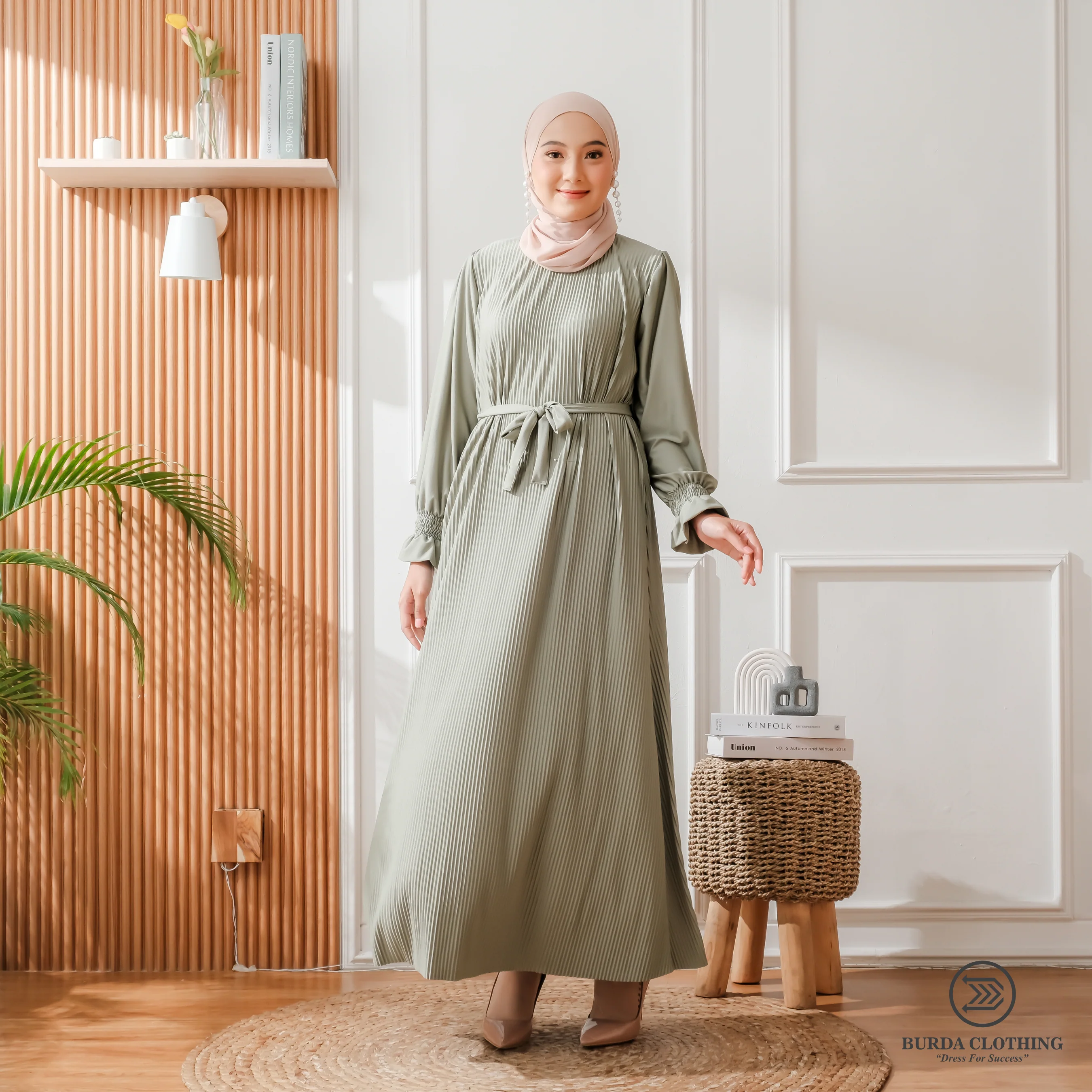 Women's Plain Dress Green - Image 18