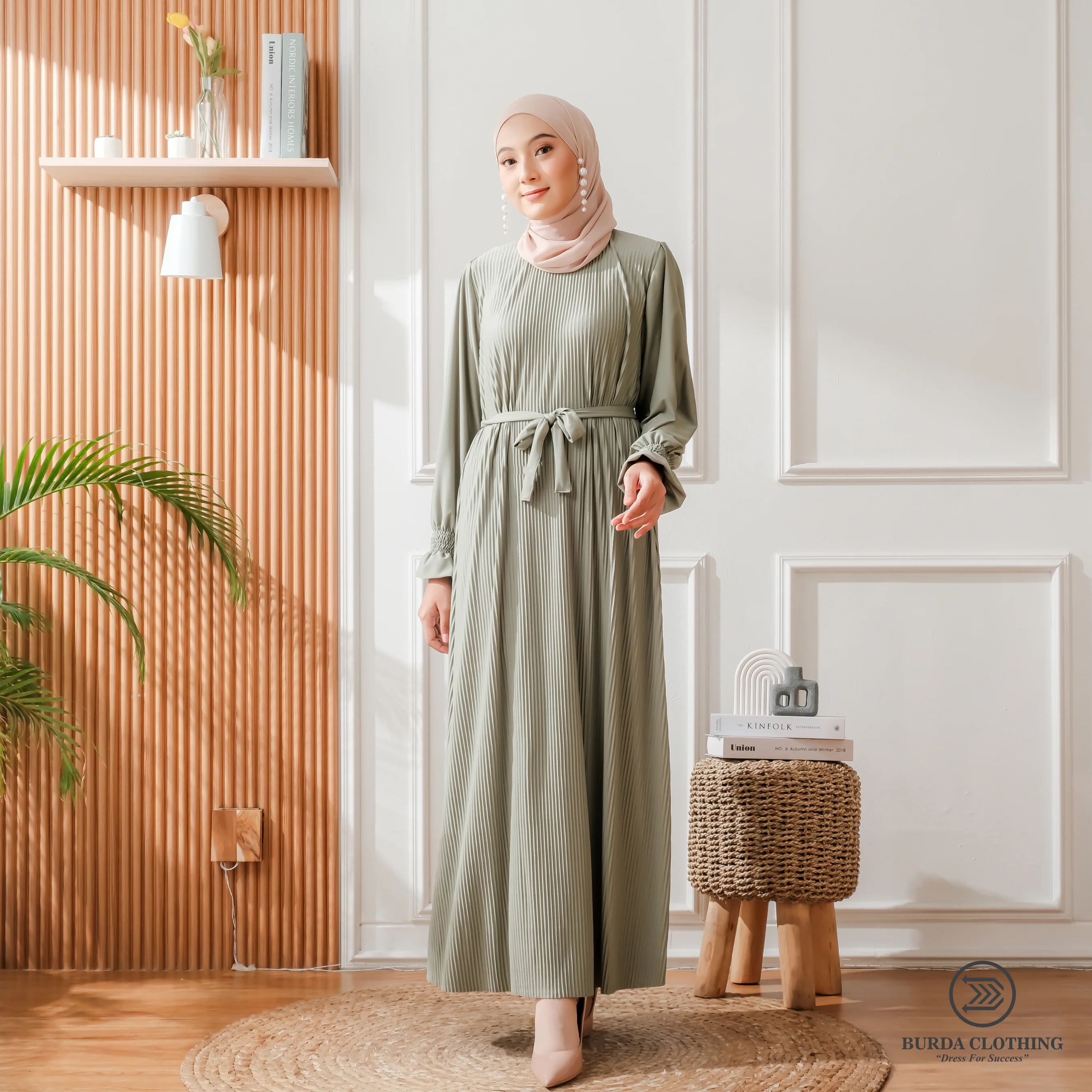 Women's Plain Dress Green - Image 22