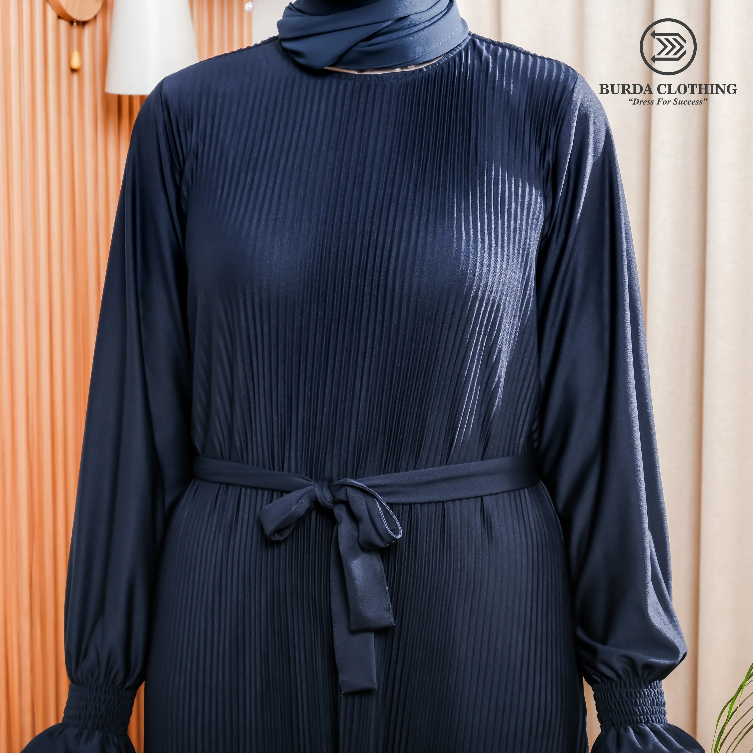 Women's Plain Dress Navy - Image 6